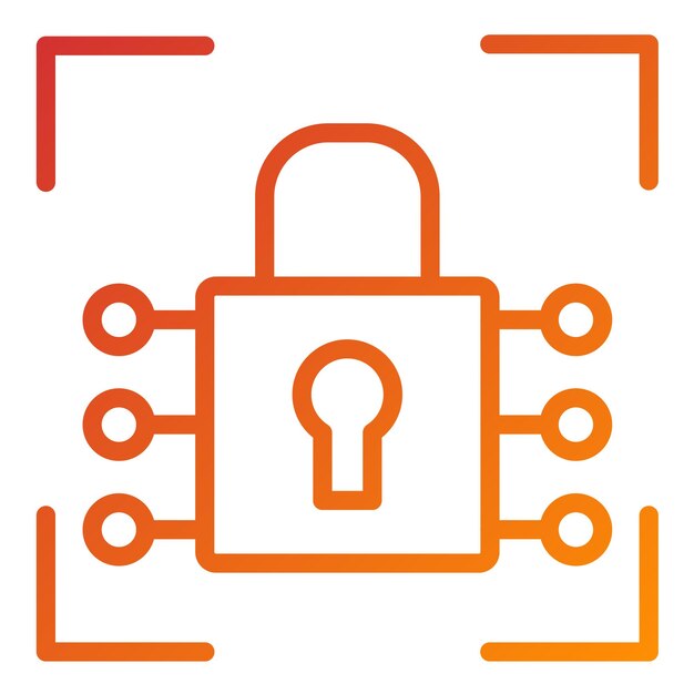 Diseño vectorial Estilo del icono de escaneo cibernético