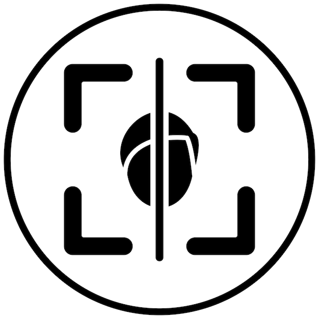 Diseño vectorial Estilo del icono de escaneo facial