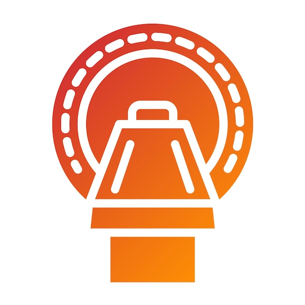 Diseño vectorial Estilo del icono de escaneo de resonancia magnética