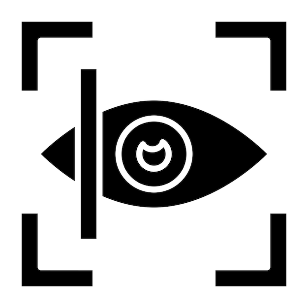 Diseño vectorial Estilo del icono de escaneo de la retina