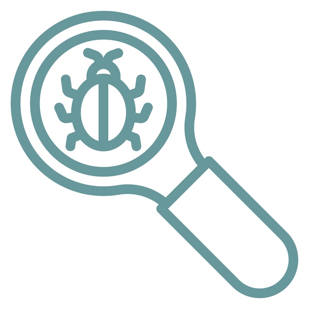 Diseño vectorial Estilo del icono de escaneo de virus