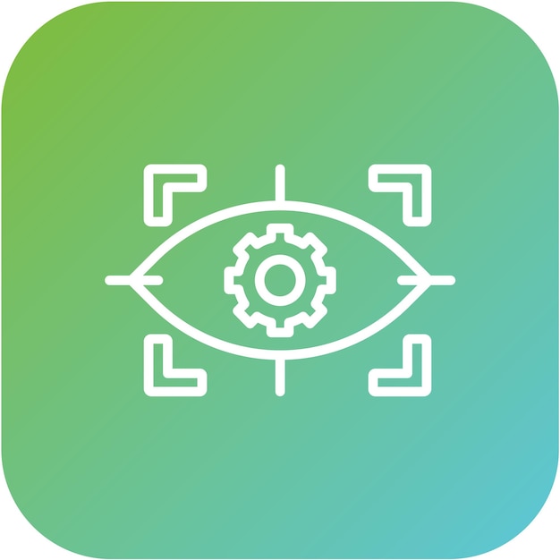 Diseño vectorial Estilo del icono del escáner ocular
