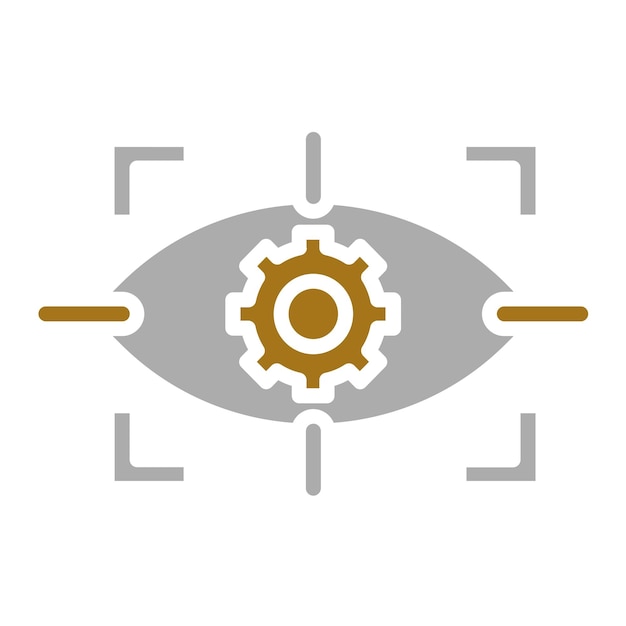 Diseño vectorial Estilo del icono del escáner ocular