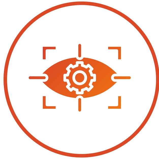 Diseño vectorial Estilo del icono del escáner ocular