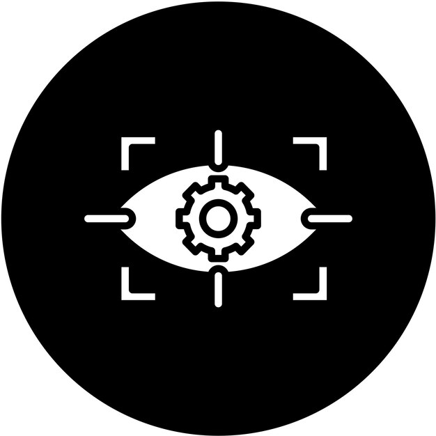 Diseño vectorial Estilo del icono del escáner ocular