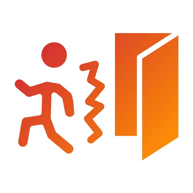 Diseño vectorial Estilo del icono de escape