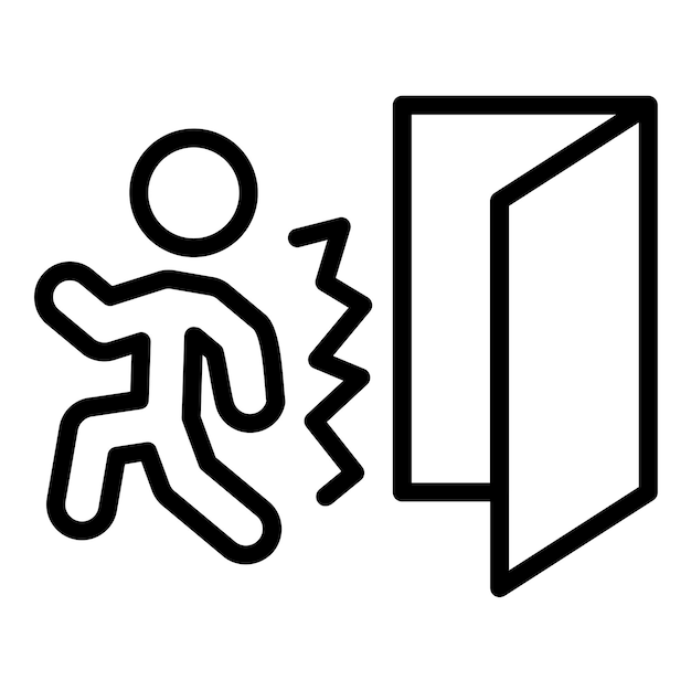 Vector diseño vectorial estilo del icono de escape
