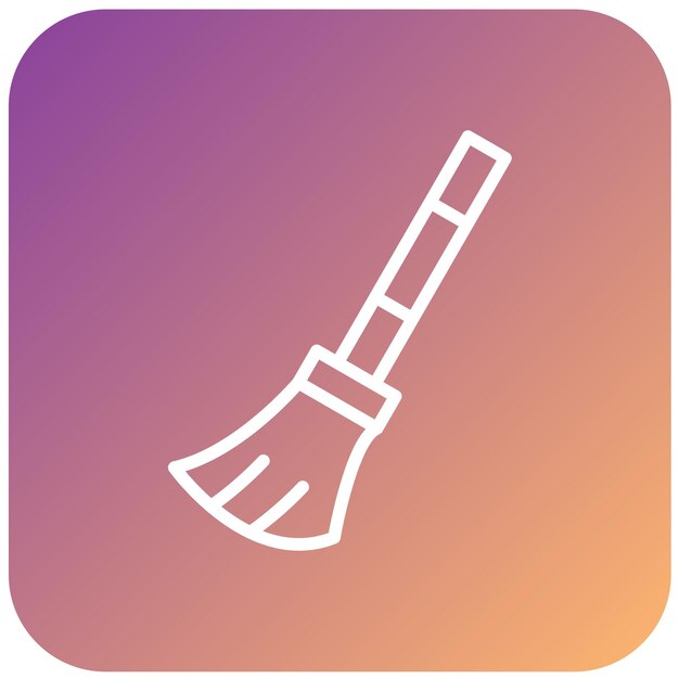 Diseño vectorial Estilo del icono de la escoba de acabado de hormigón