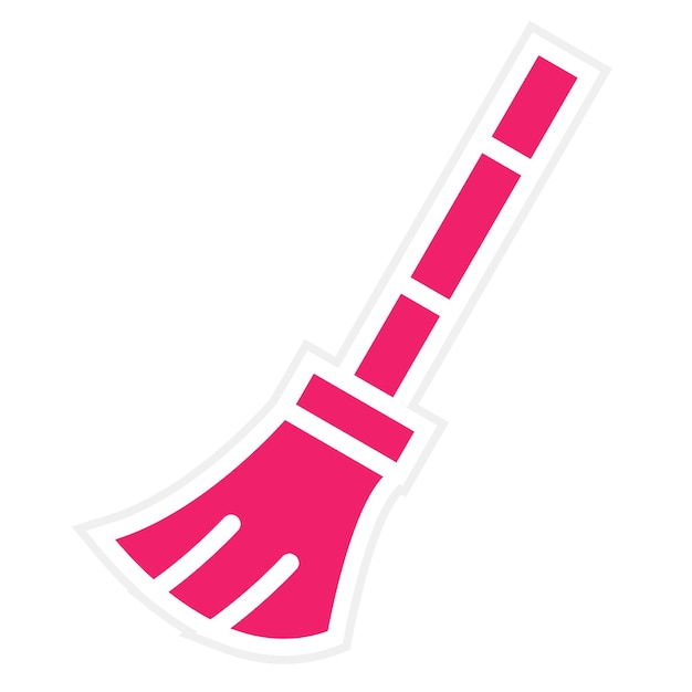 Diseño vectorial Estilo del icono de la escoba de acabado de hormigón