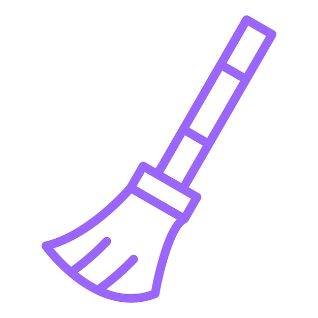 Diseño vectorial Estilo del icono de la escoba de acabado de hormigón