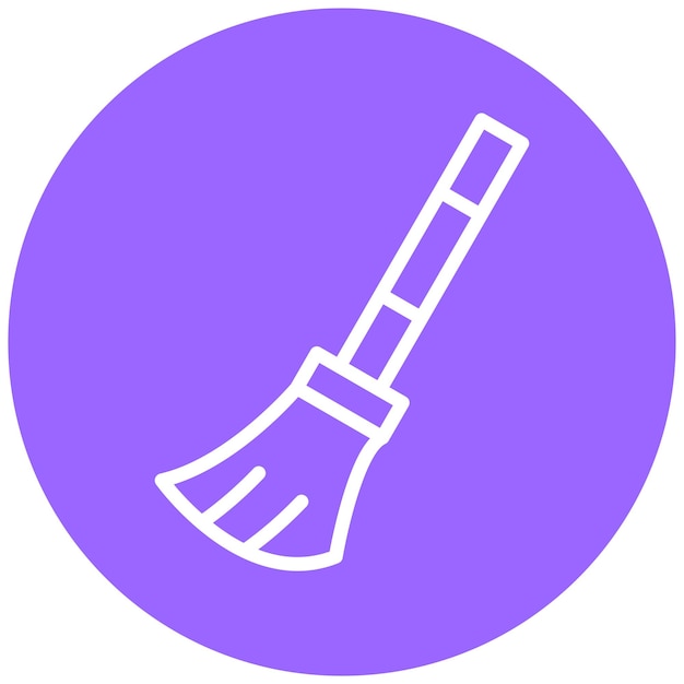 Diseño vectorial Estilo del icono de la escoba de acabado de hormigón