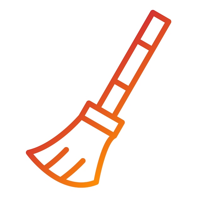 Diseño vectorial Estilo del icono de la escoba de acabado de hormigón