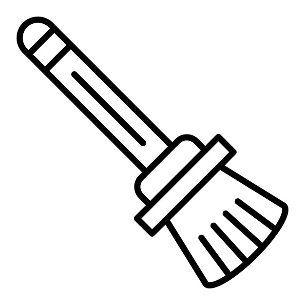 Diseño vectorial Estilo del icono de la escoba