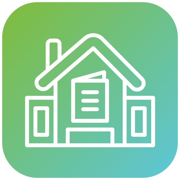 Diseño vectorial Estilo de icono de escolarización en el hogar