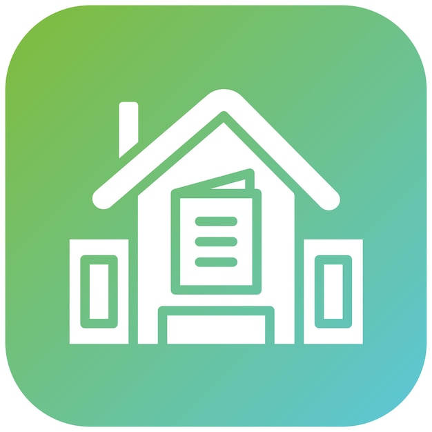 Diseño vectorial Estilo de icono de escolarización en el hogar