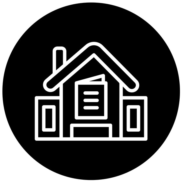 Diseño vectorial Estilo de icono de escolarización en el hogar
