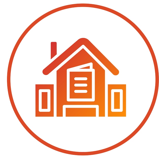 Diseño vectorial Estilo de icono de escolarización en el hogar
