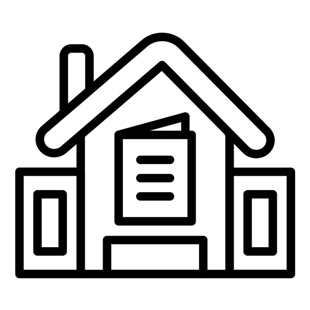 Diseño vectorial Estilo de icono de escolarización en el hogar