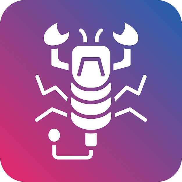 Diseño vectorial Estilo del icono del escorpión