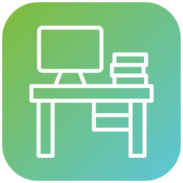 Diseño vectorial Estilo del icono del escritorio de la computadora