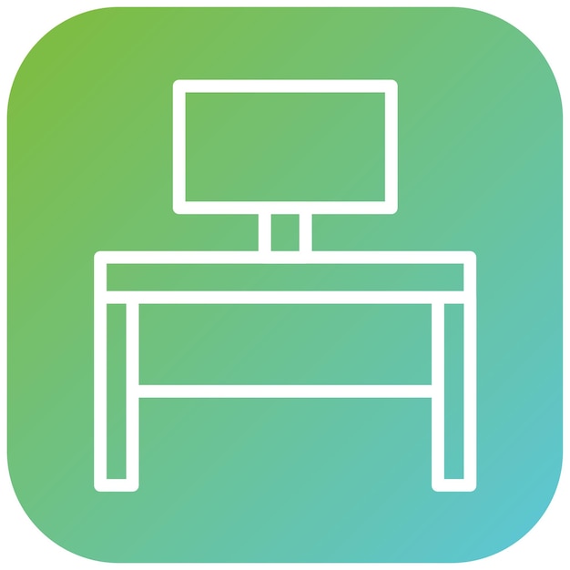 Diseño vectorial Estilo del icono del escritorio de la computadora