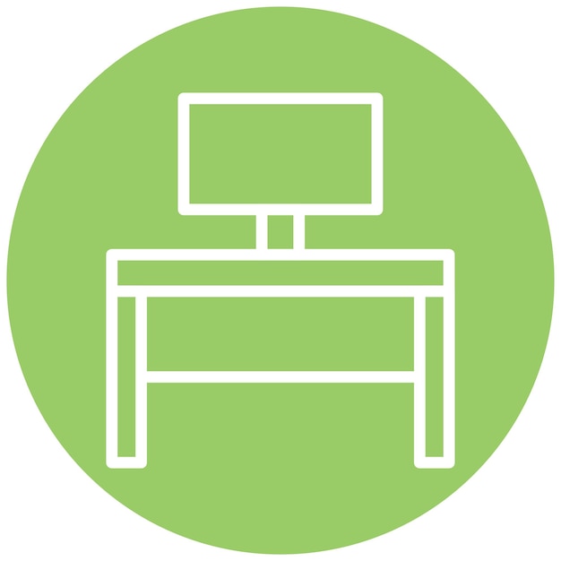 Diseño vectorial Estilo del icono del escritorio de la computadora