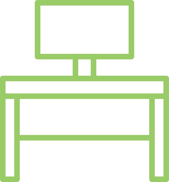 Diseño vectorial Estilo del icono del escritorio de la computadora