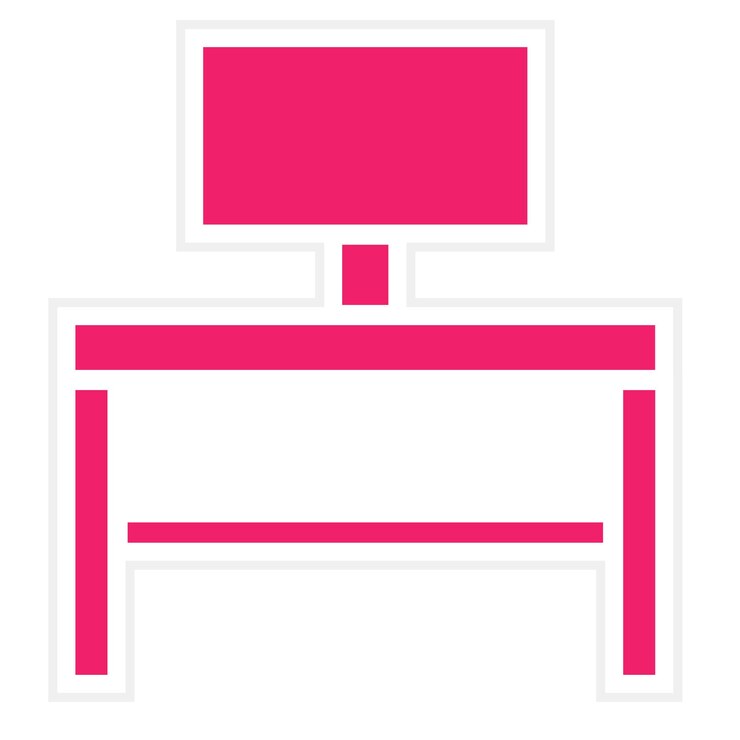 Vector diseño vectorial estilo del icono del escritorio de la computadora