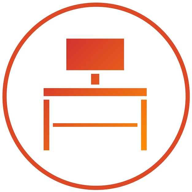 Diseño vectorial Estilo del icono del escritorio de la computadora