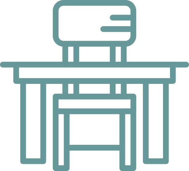 Diseño vectorial Estilo del icono del escritorio del estudiante