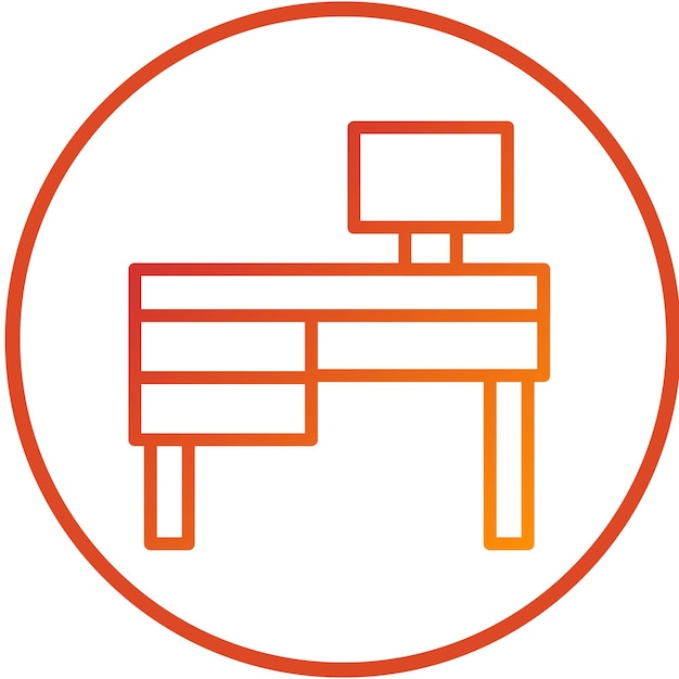 Diseño vectorial de estilo de icono de escritorio para el hogar