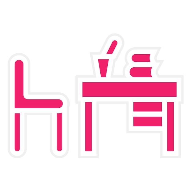 Diseño vectorial Estilo del icono del escritorio infantil