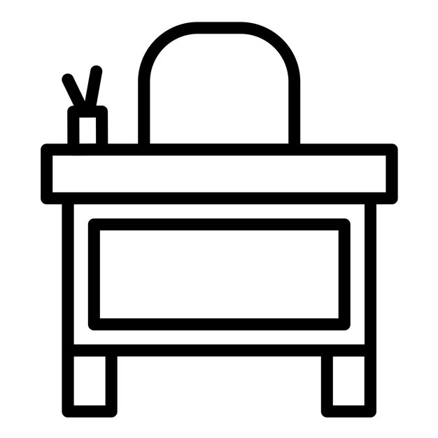 Diseño vectorial Estilo del icono del escritorio del maestro