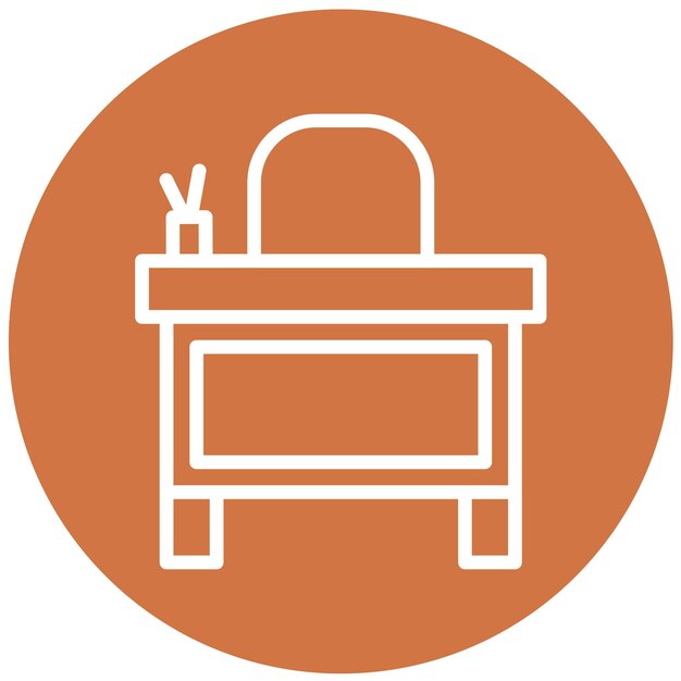 Diseño vectorial Estilo del icono del escritorio del maestro
