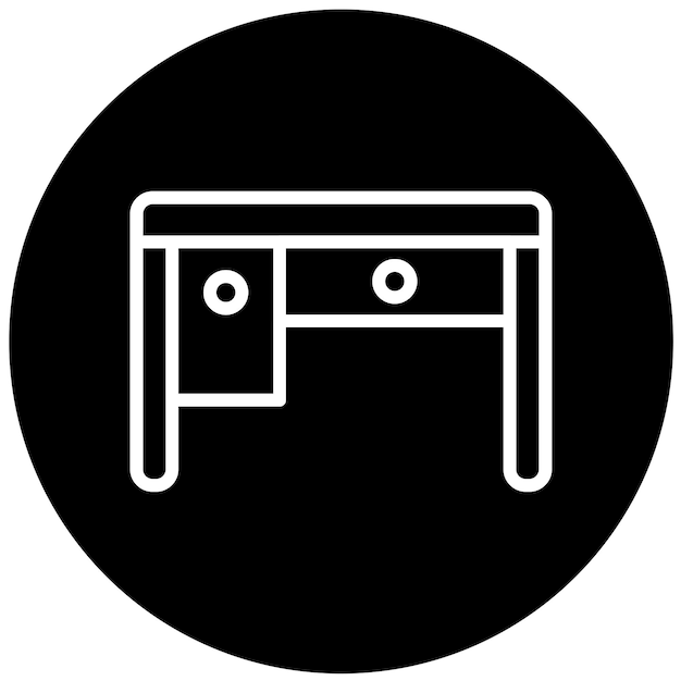 Diseño vectorial Estilo del icono del escritorio del secretario