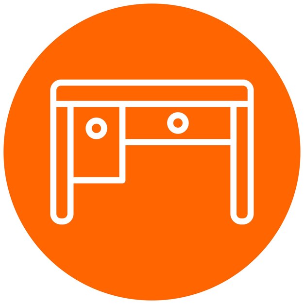 Diseño vectorial Estilo del icono del escritorio del secretario