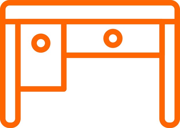 Diseño vectorial Estilo del icono del escritorio del secretario