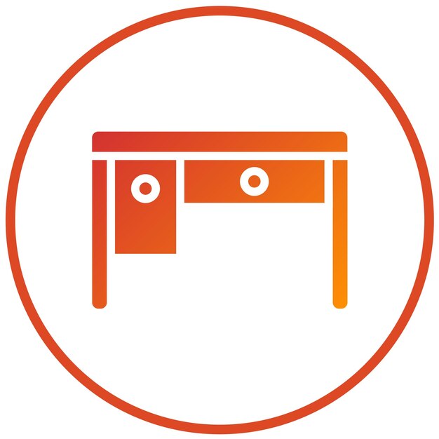 Diseño vectorial Estilo del icono del escritorio del secretario
