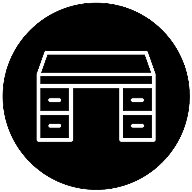 Diseño vectorial del estilo del icono del escritorio