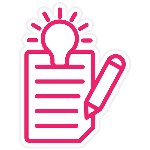 Diseño vectorial Estilo de icono de escritura creativa