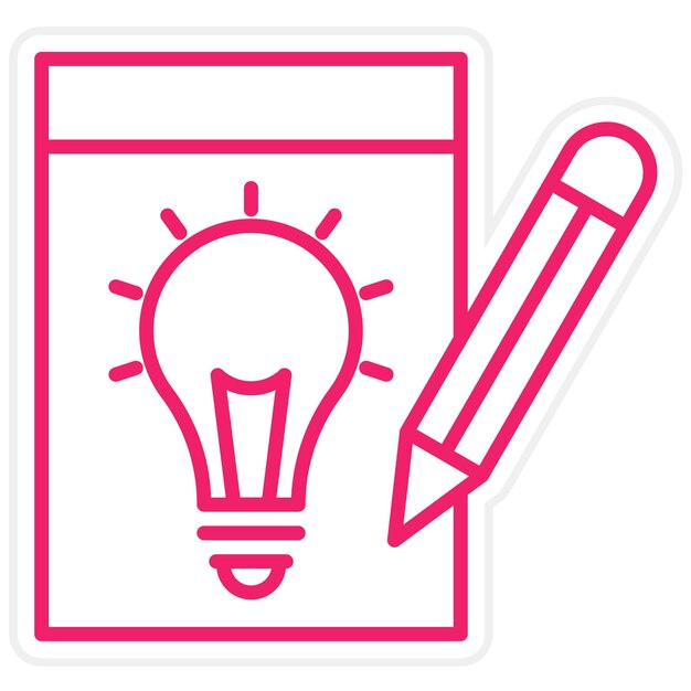 Diseño vectorial Estilo de icono de escritura creativa