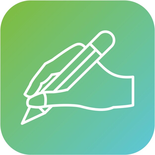 Diseño vectorial Estilo del icono de escritura a mano