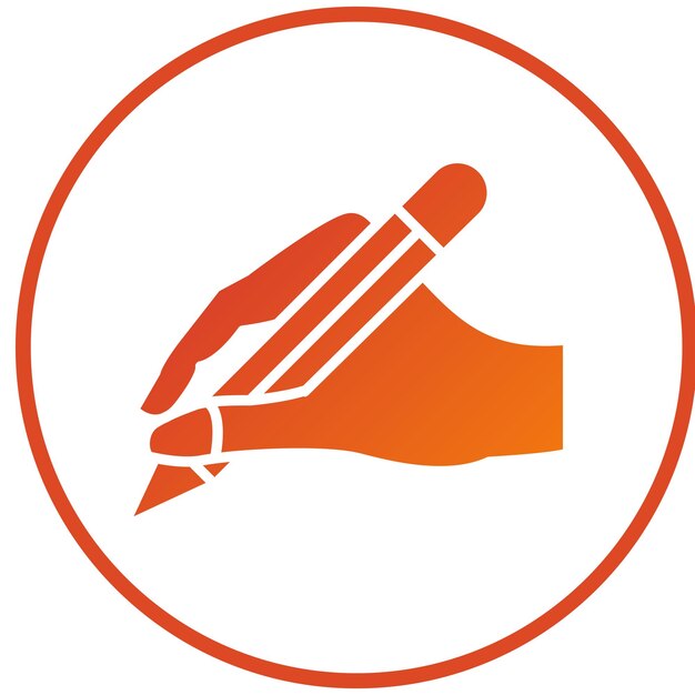Diseño vectorial Estilo del icono de escritura a mano