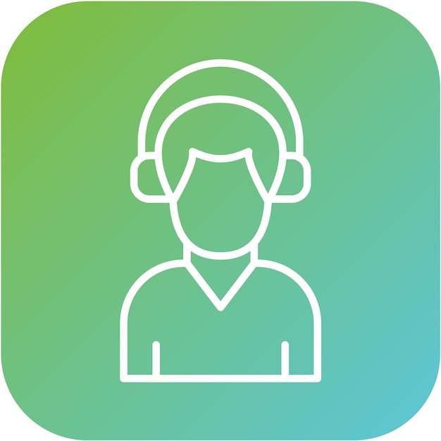 Diseño vectorial Estilo del icono de escucha de música