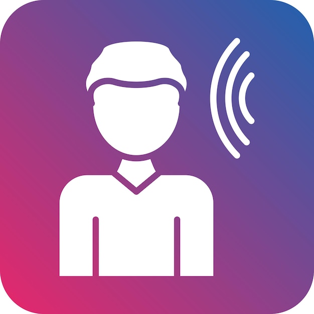 Diseño vectorial Estilo del icono de escucha