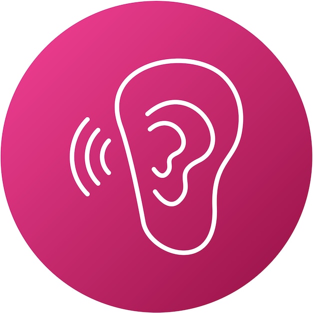 Diseño vectorial Estilo del icono de escucha