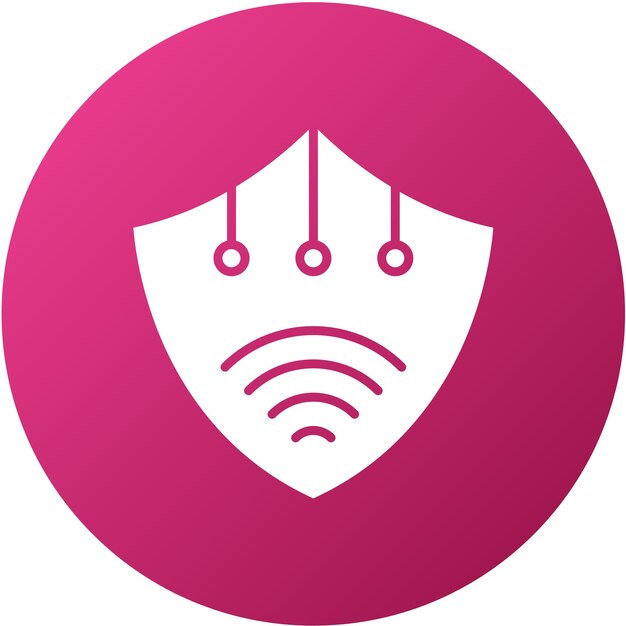 Diseño vectorial Estilo del icono del escudo inteligente