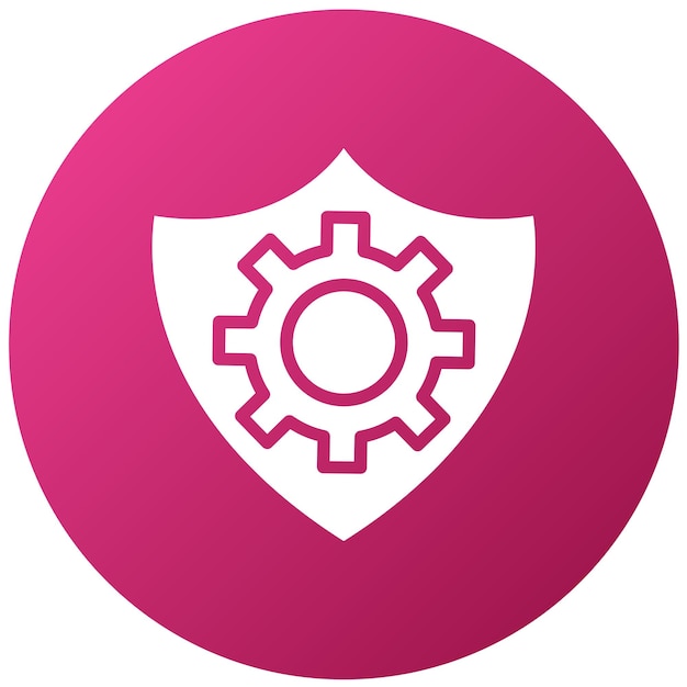 Diseño vectorial del estilo del icono del escudo IO