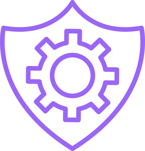 Diseño vectorial del estilo del icono del escudo IO