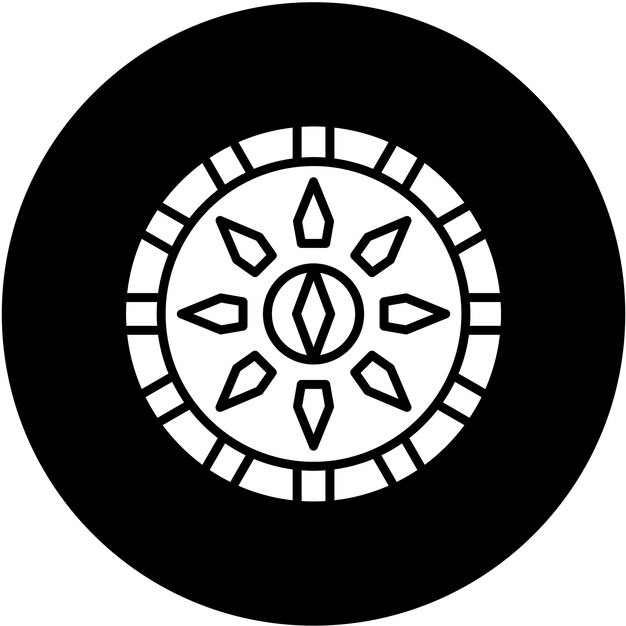 Diseño vectorial Estilo del icono del escudo vikingo